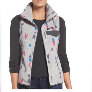 🏔Patagonia Synchilla T Snap Full Zip Fleece Vest Wish Tails New Size Large
